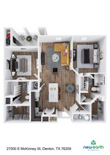 2 Beds • 2 Bath 6209 floor plan